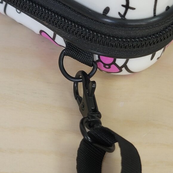 Hello Kitty Sanrio Hard Case Pink White Handbag Crossbody Bag Adjustable Strap - Picture 4 of 11